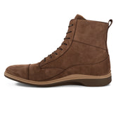The Boot by Amberjack in Copper Brown Nubuck - Medial Side View