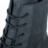The Boot in Cobalt by Amberjack - close up of A-grade nubuck leather