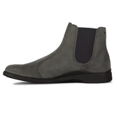The Chelsea by Amberjack in Steel Grey Nubuck - Medial View