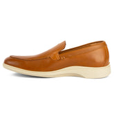 The Loafer by Amberjack in Honey & Cream Tan Leather - Medial View