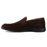 The Loafer by Amberjack in Walnut brown suede - Medial View