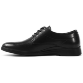 The Original Classic Dress Shoe by Amberjack in Obsidian Black Leather - Medial View