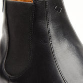 obsidian black full grain leather